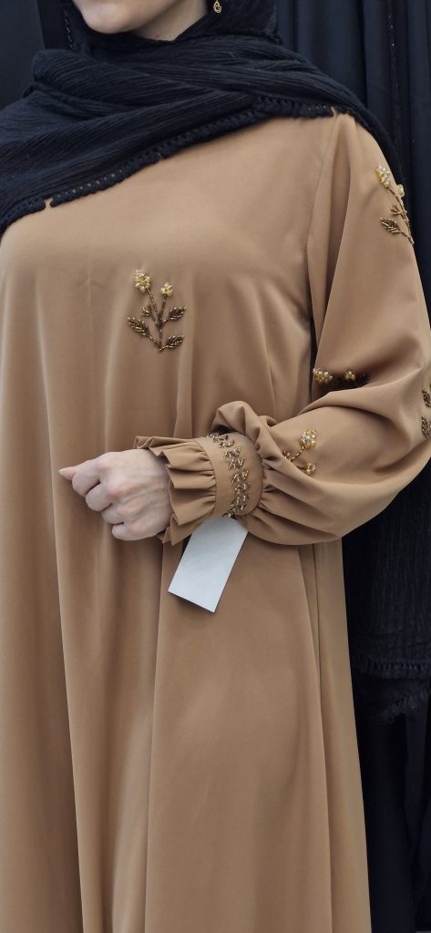 مانتوعربی جواهردوزی گل گندم