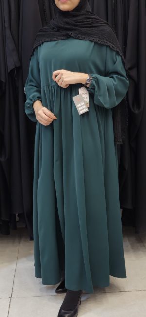 مانتوعربی کمر چین دار