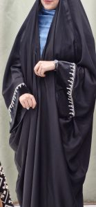 چادر یاسمین جواهردوزی سفید