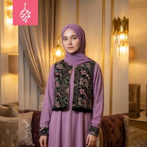 مانتوعربی با جلیقه