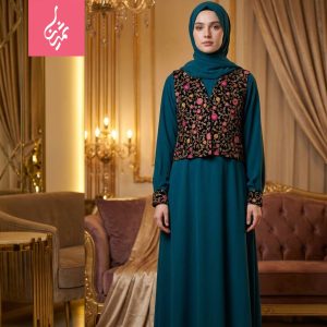مانتوعربی با جلیقه
