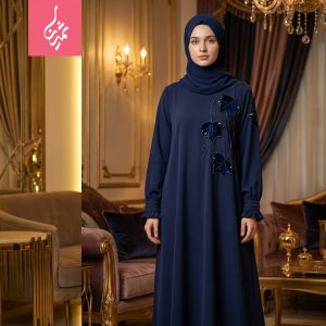 مانتوعربی جواهردوزی برگ انگوری