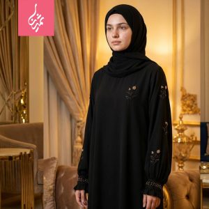 مانتوعربی جواهردوزی گل گندم ندا
